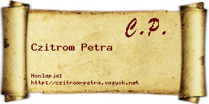 Czitrom Petra névjegykártya